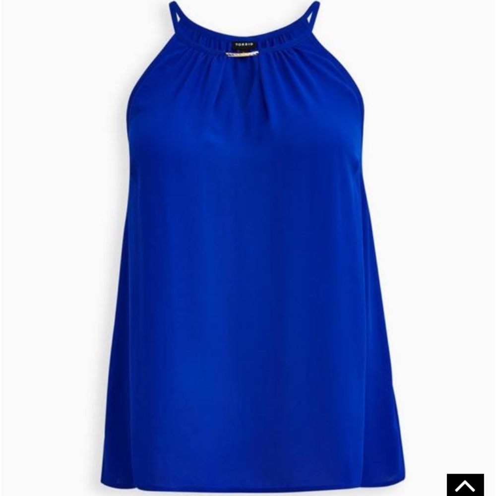 Georgette Chain-Link Halter Tank